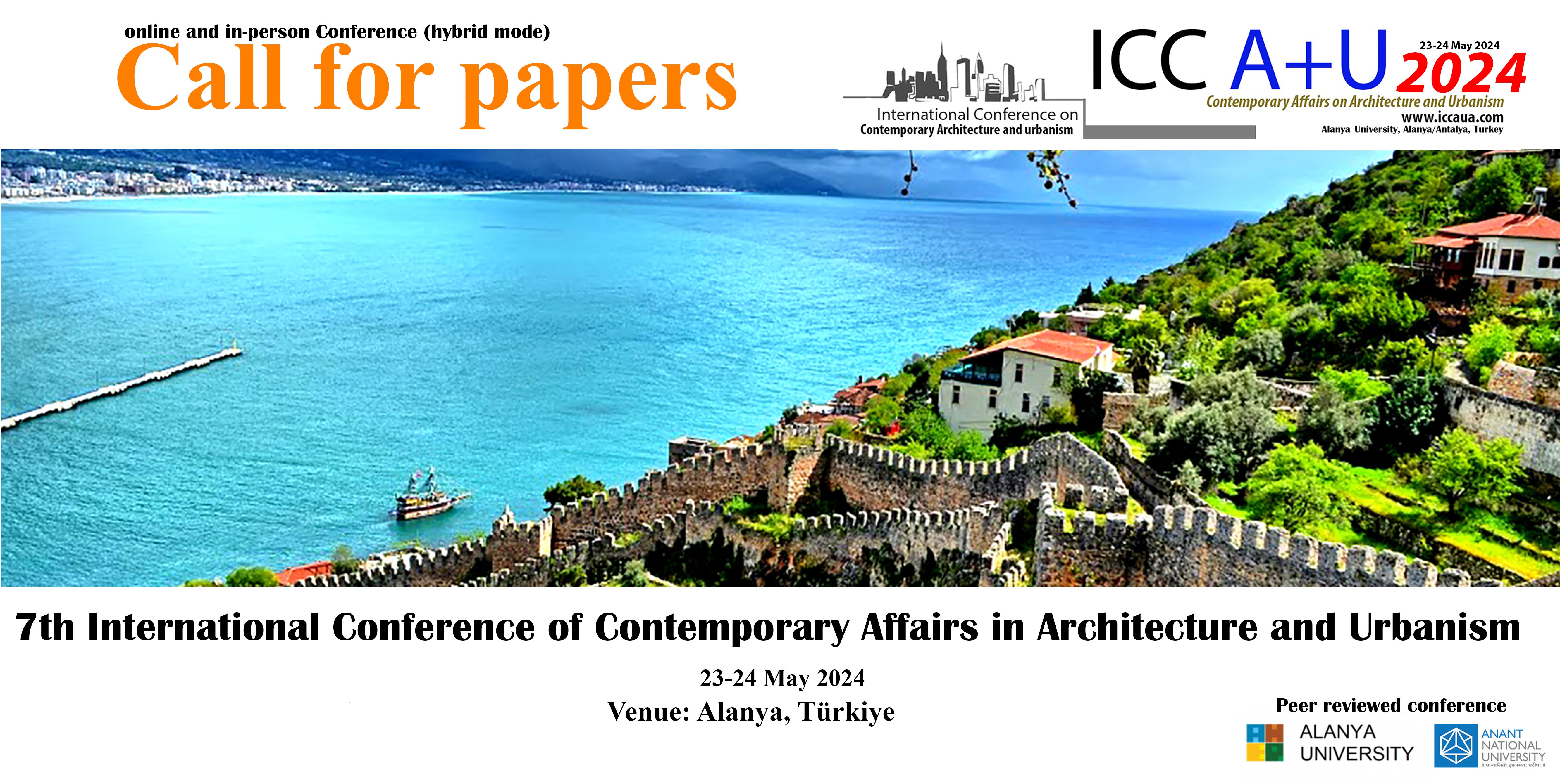 7th International conference of Contemporary Affairs on Architecture and Urbanism 2023 ICCAUA ALANYA HEP UNIVERSITY